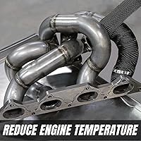 Vista 3 de SunplusTrade Rollo de envoltura térmica de escape negro de 2" x 50' para motocicleta, cinta de protección térmica de fibra de vidrio con lazos