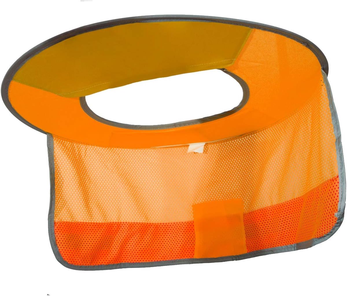 Hard Hat Sun Shield - High Visibility, Reflective, Full Brim Mesh Sun Shade Protection, Hard Hat Shade, Neck Shade, Hardhat Accessory (Orange)