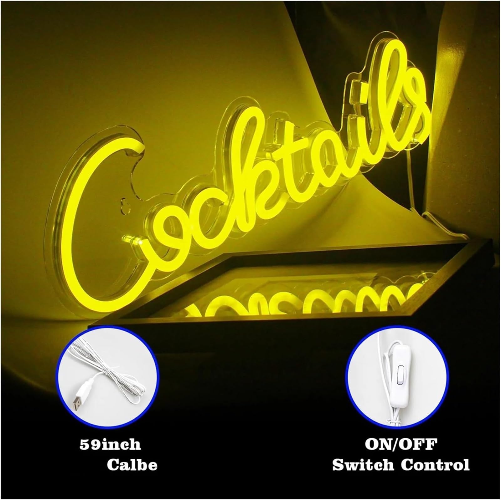 Regalo creativo per insegne al neon Insegna al neon con lettere colorate per interni, illuminazione per cocktail, decorazioni murali, uomo