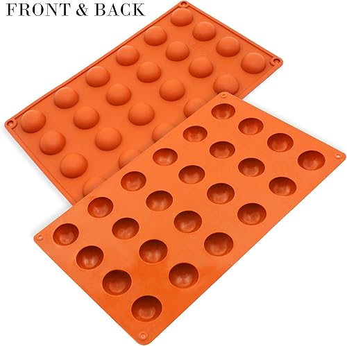 Miniatura 6 de Funshowcase Mini Semi Esfera Medio Ronda Silicona Molde Galleta Chocolate Teacake Fondant Candy Icing Tray