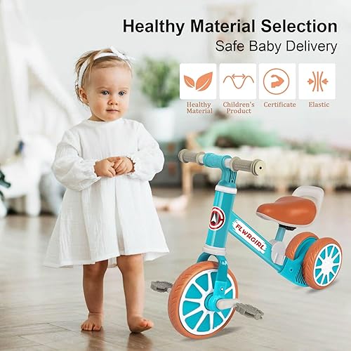 Miniatura 6 de Bicicleta de equilibrio de triciclo para niños pequeños, bicicleta de equilibrio 2 en 1, 2, 3, 4 años, triciclo para niños pequeños de 1 a 3,