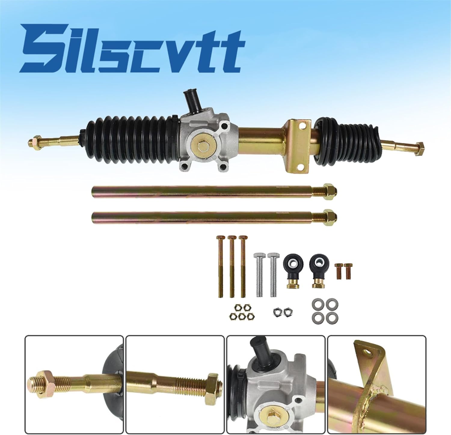 Silscvtt Steering Rack and Pinion with Tie Rod Ends Replacement for Polaris Ranger 500 XP 700 800 4x4 2009-2011 1823338
