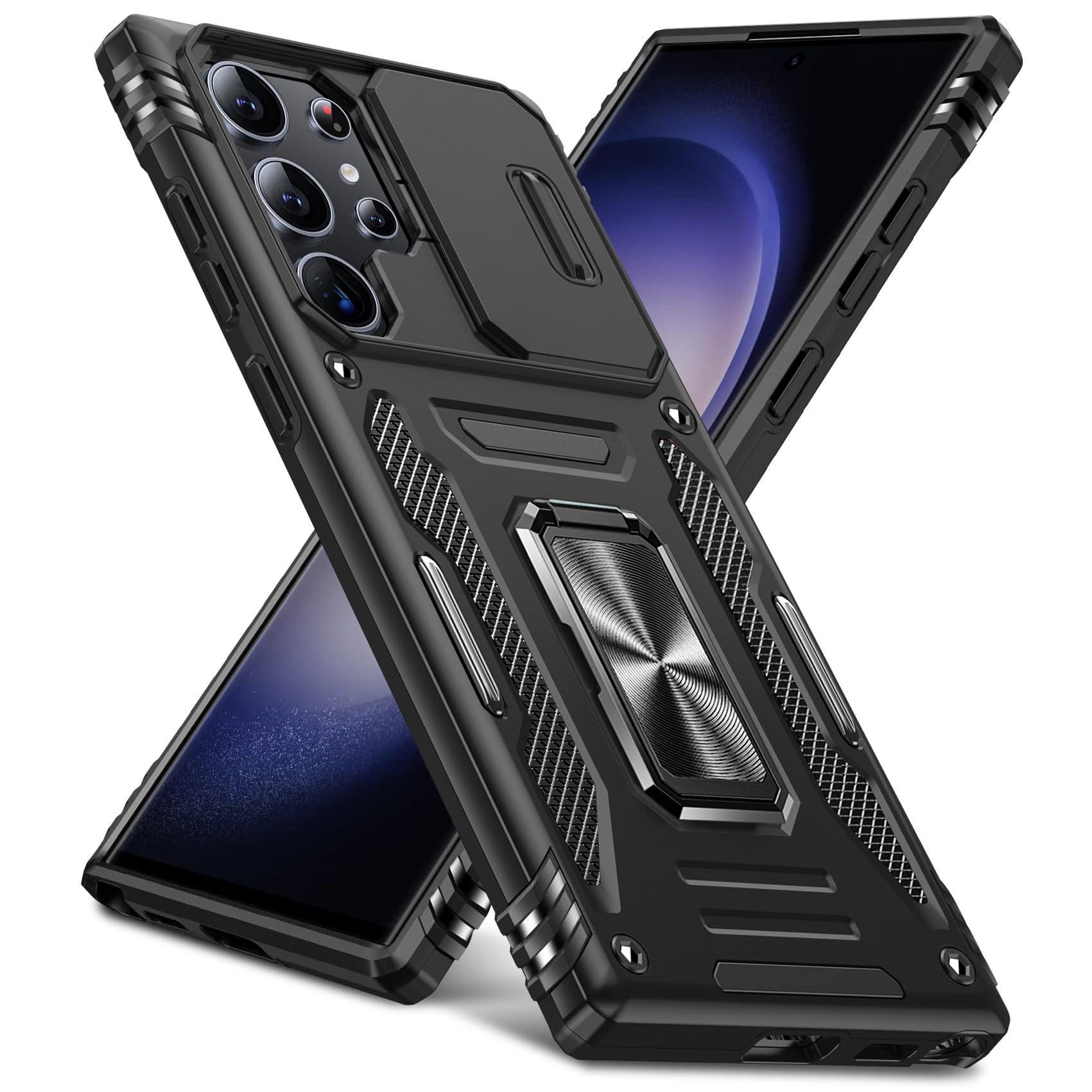 Amazon.co.jp: PNEWQNE Galaxy S22 Ultra 用 ケース リング付き 衝撃