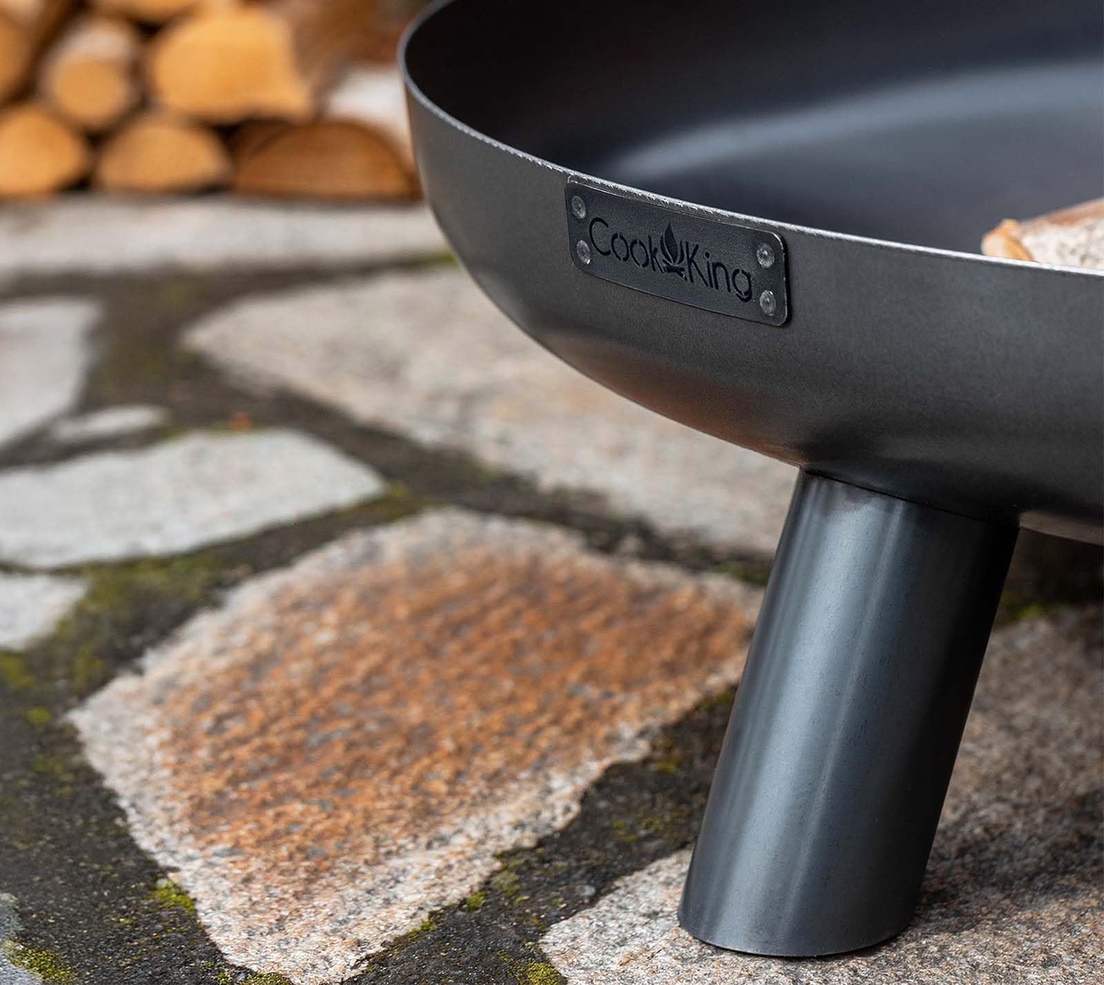 CookKing Bali Feuerschale 80 cm 2 mm Naturstahl Garten-Feuerstelle