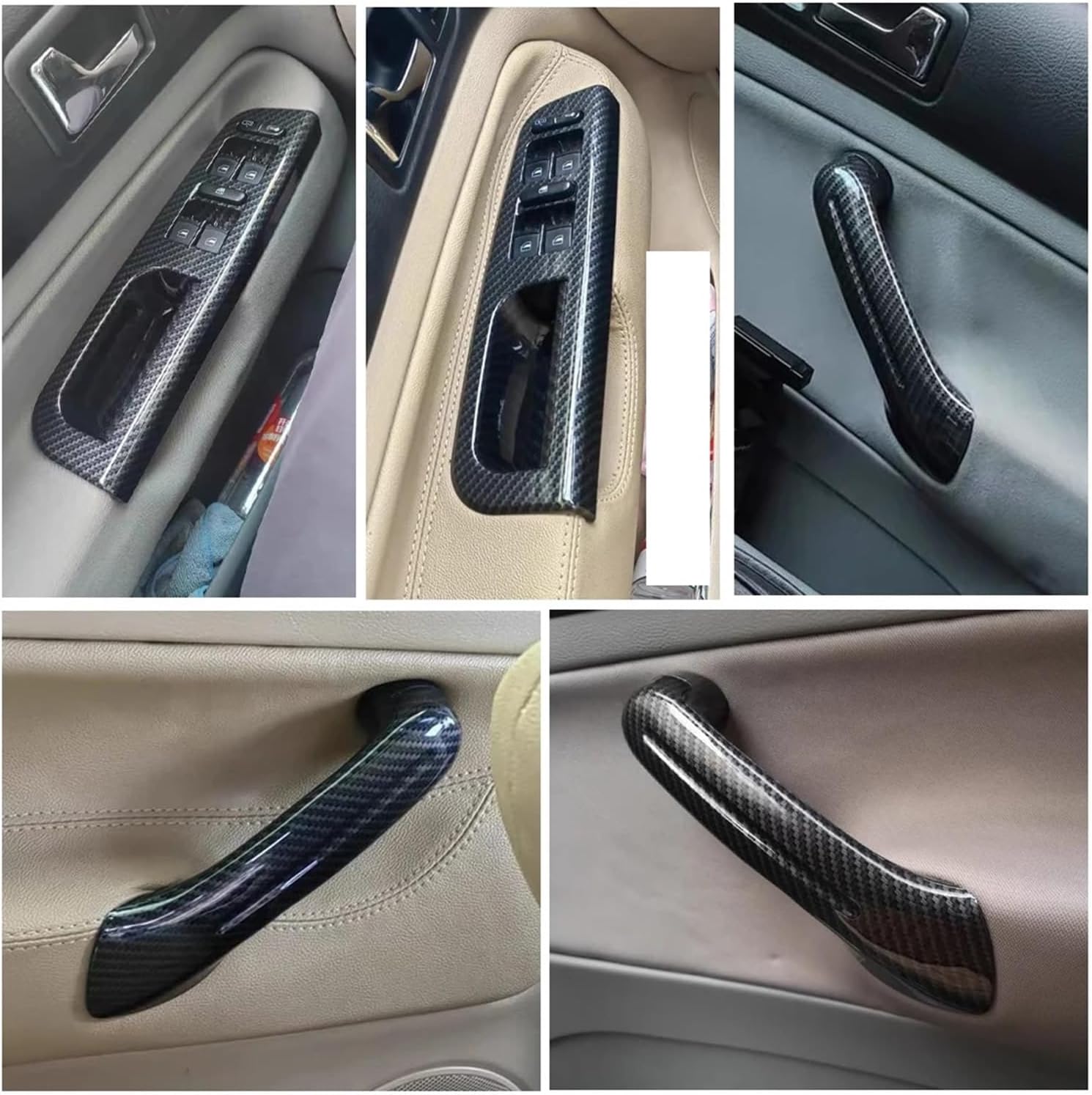 LHD Car Front Rear Left Right Door Pull Grab Handle Compatible for VW/Bora/Golf 4 /MK4/Jetta 1999 2000 2001 2002 2003 2004(Right 1PC)