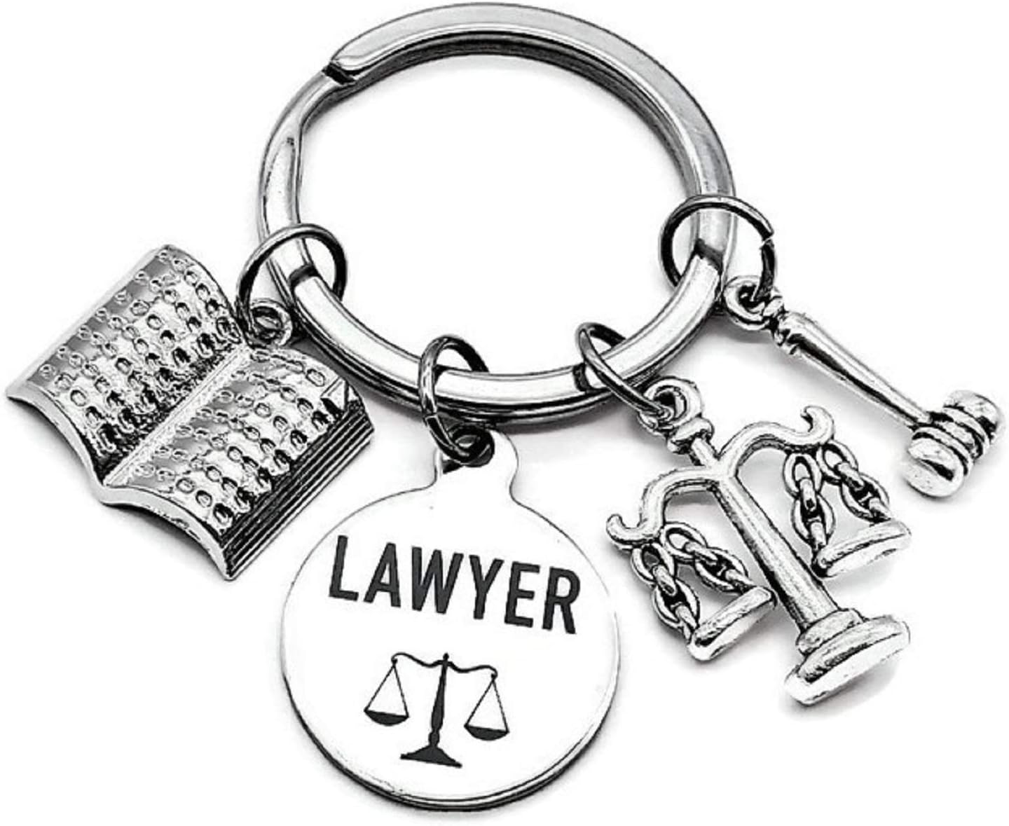 Lawyer Keychain, Lawyer Attorney Keychain, Scales of Justice, Justice