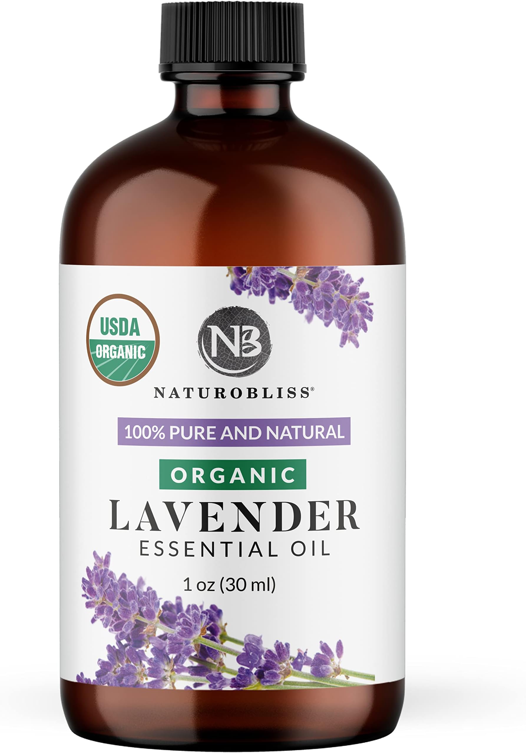 Organic Lavender Essential Oil, 100% Pure Therapeutic Grade, Premium Quality, 1 fl. Oz / 30 ml - Perfect for Aromatherapy and Relaxation (30ml)