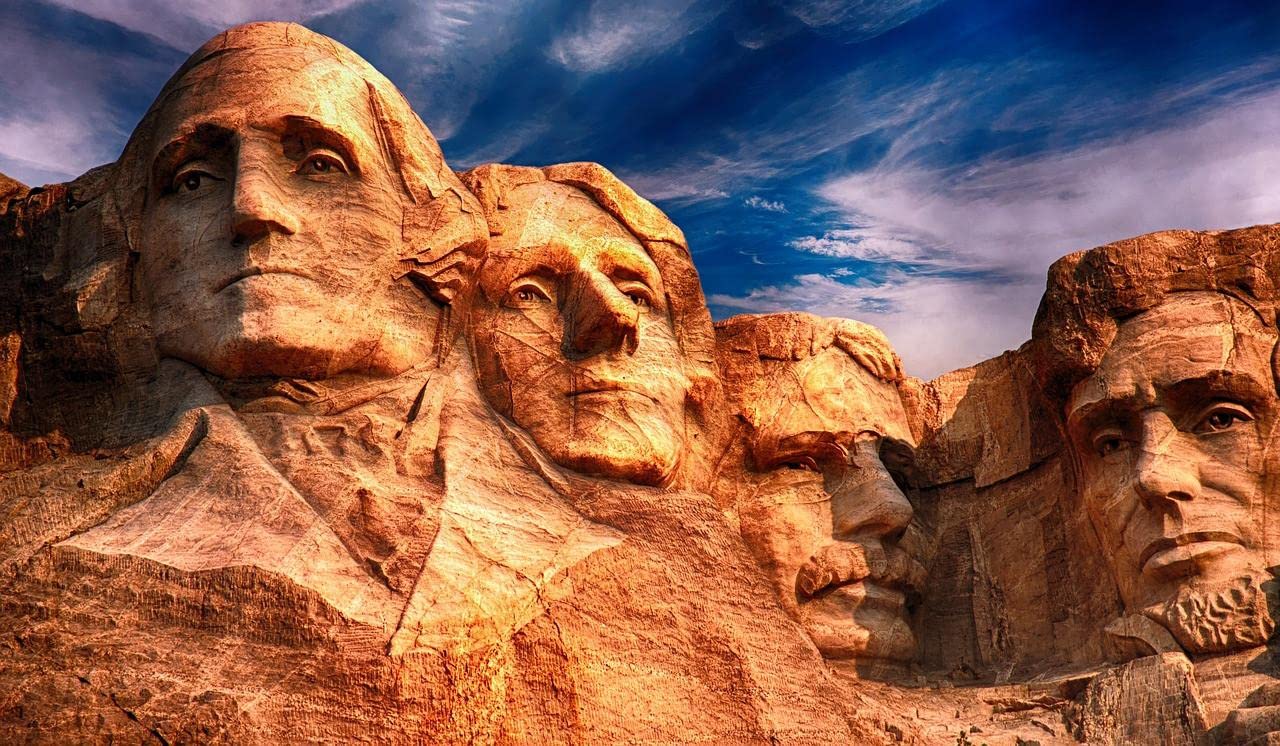 Mount Rushmore Monument Sculpture DIY 5D Diamond Painting by Number Unique Kits Home Wall Decor Crystal Rhinestone Wall Decor