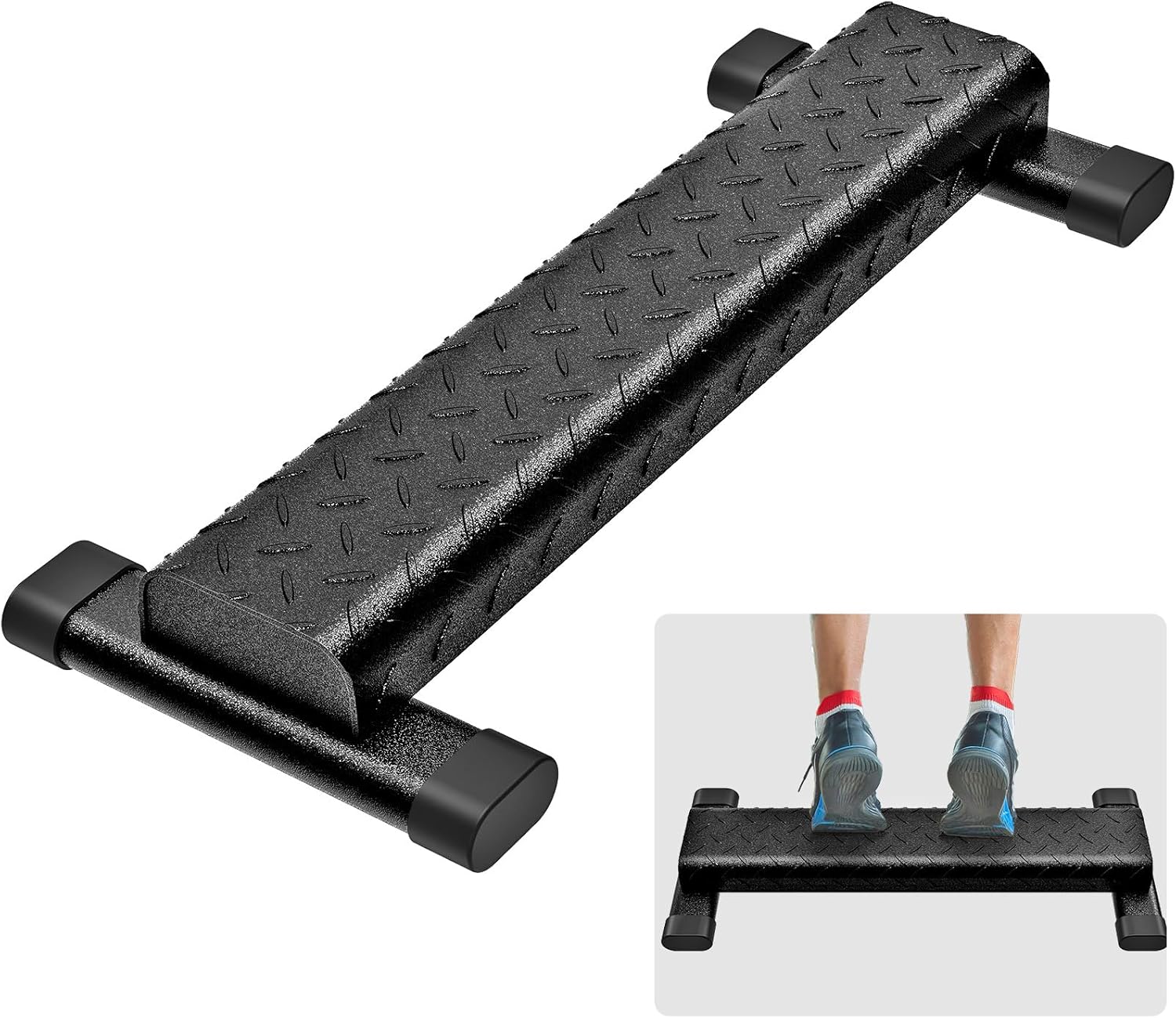 Kipika Steel Calf Raise Block – Standing Calf Raise Machine for Home Gym, Heavy Duty Wider Anti-Slip Platform Suitable for Calf Raise, Squats, Foot Stretches & Dip Exercises Supports up to 800lbs