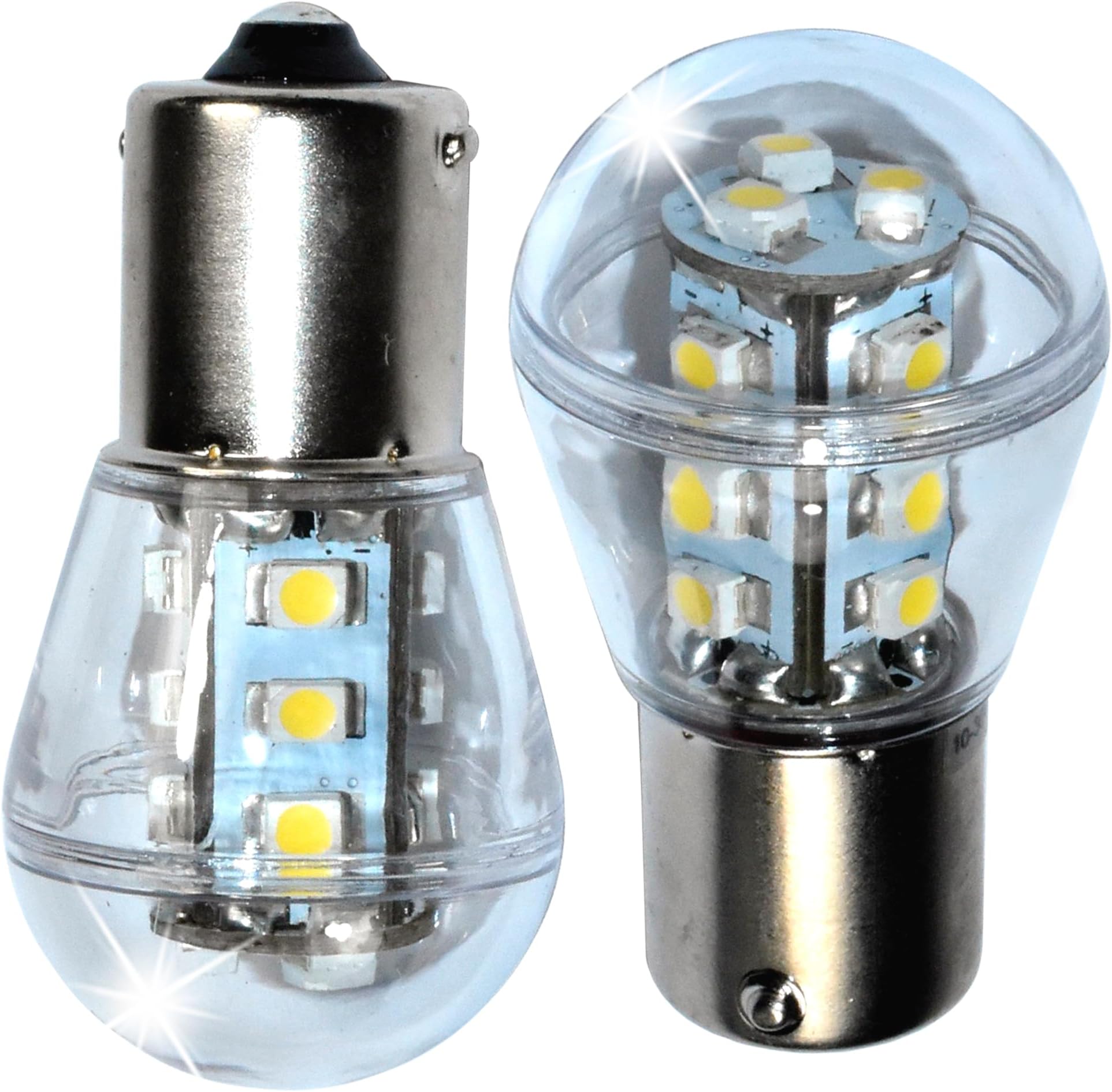 HQRP 2-Pack BA15s Bayonet Base LED Reverse Backup Light Bulb Compatible with Chevrolet Corvette C2 C3 C4