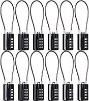 Vista 13 de SEPOX Candado de combinación de 4 dígitos reiniciable, cable compacto de acero de vinilo de 7.1 in, bloqueo multiusos para casillero de gimnasio