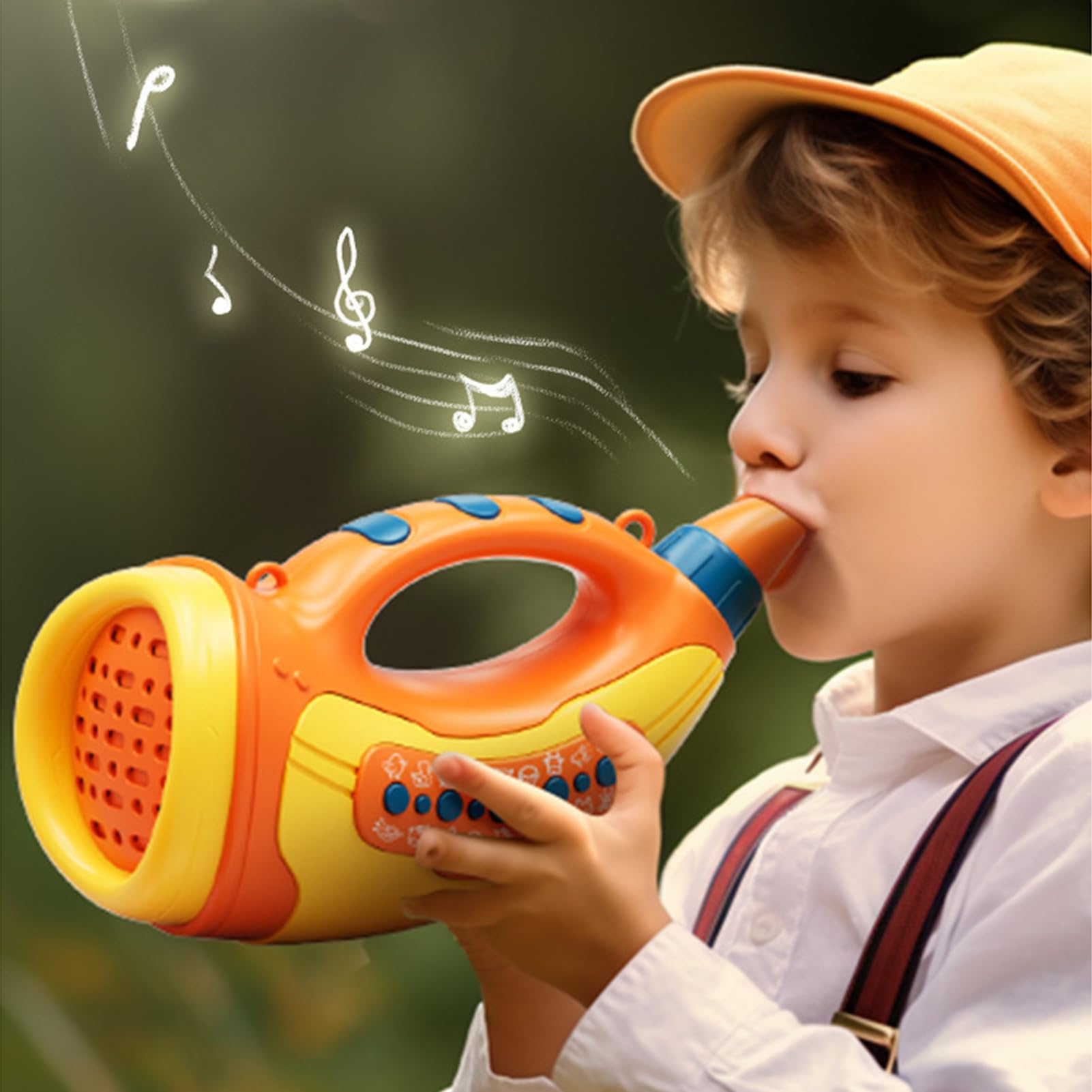 Spielzeug mit Tiergeräuschen, Trompete, interaktives Horn für Kinder, Entdeckungsspiel im Freien, Jagd, sensorisches Spiel für Kinder zum Training