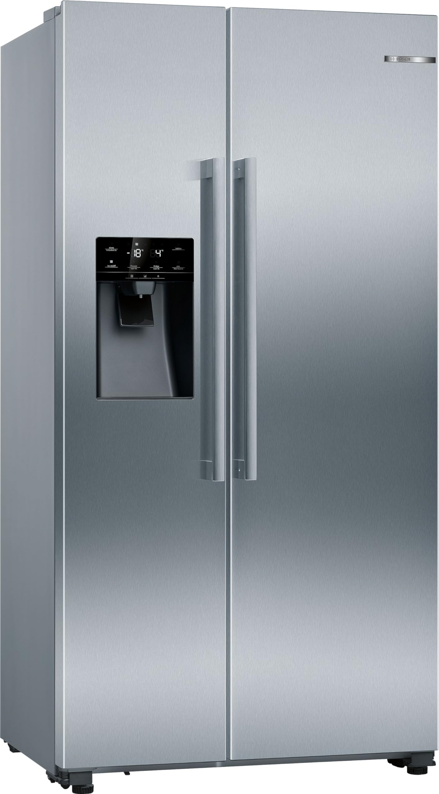 Bosch Serie 6 American Side-by-Side 178.7 x 90.8 cm Total NoFrost KAD93AIDP | NoFrost nie wieder abtauen, Eis- und Wasserspender mit Festwasseranschluss, XXL 562 l Volumen, helle LED Beleuchtung