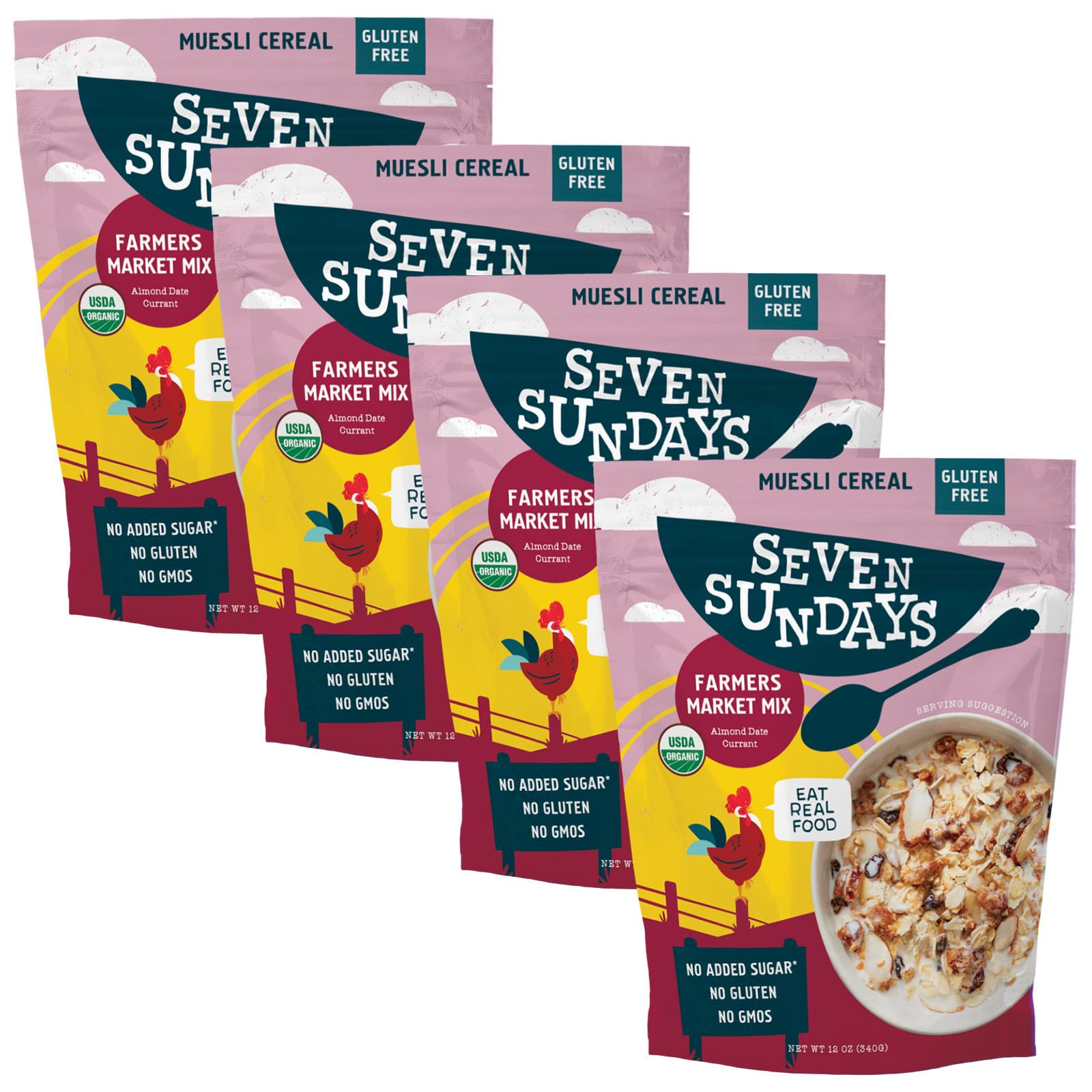 Amazon.com: Seven Sundays Organic Muesli Cereal, Farmers Market