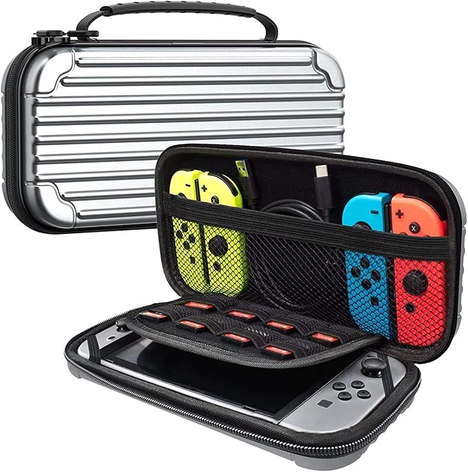 Amazon Co Jp Switch ケース 耐衝撃 Nintendo Switch Lite 収納ケース ニンテンドースイッチ カバー ポーチ ポータブル Evaポーチ ニンテンドースイッチライト ケース ゲームカード最大10枚収納可能 薄型 持ち運び便利 大容量 キャリングケース プレゼント Silver ゲーム