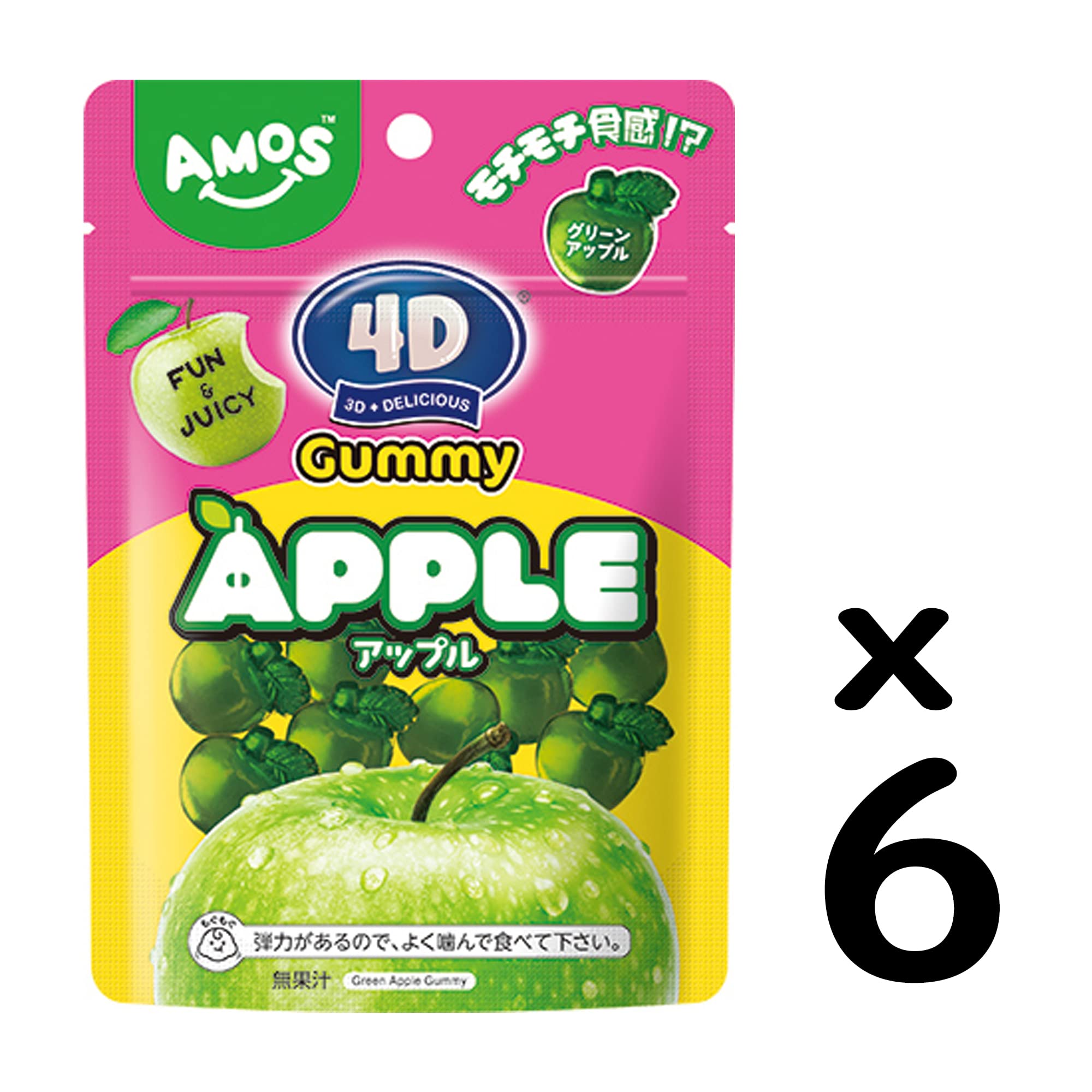 Amazon | カンロ 4Dグミアップル 64g×6個 | カンロ | グミ 通販
