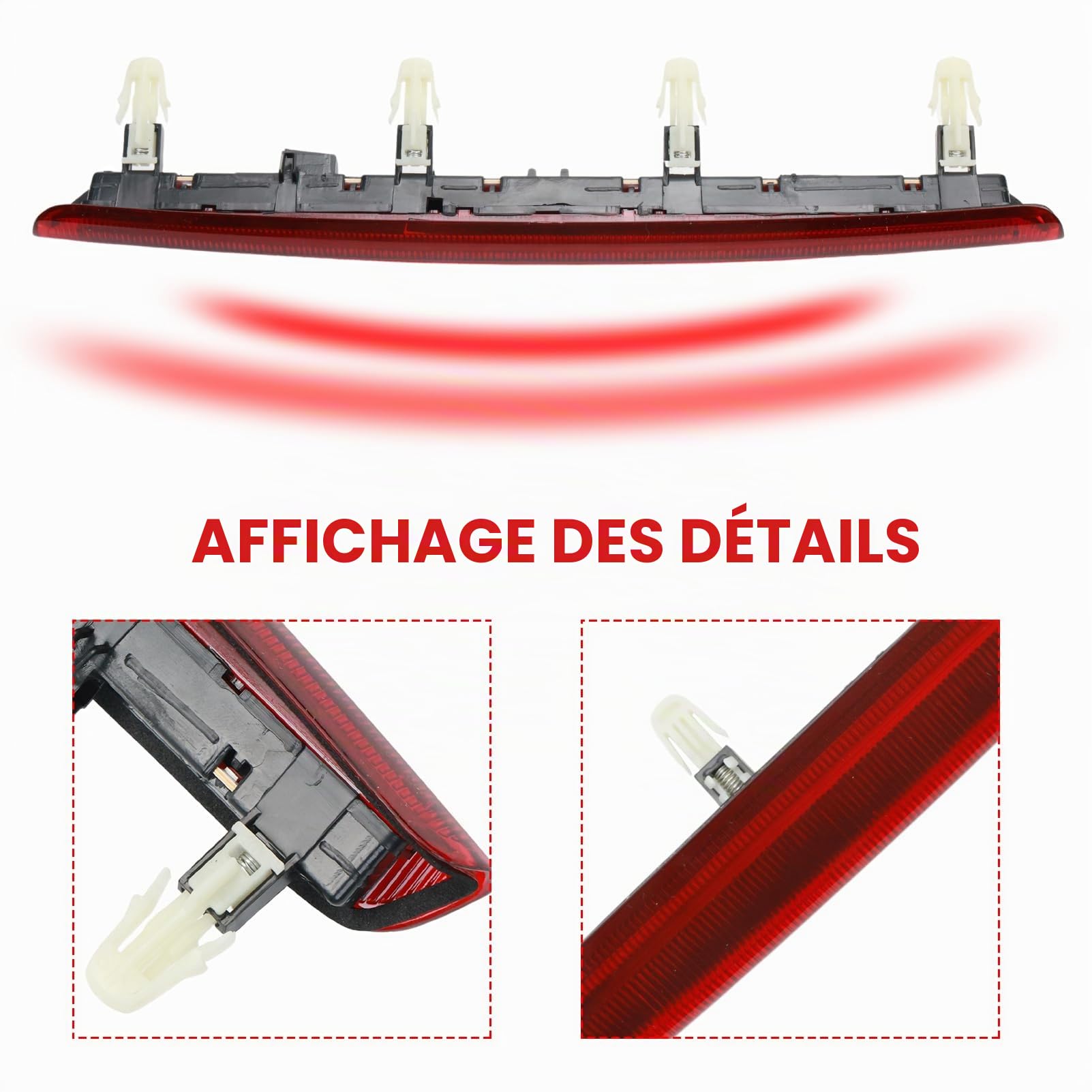 Troisième feu stop pour A3 8P Sportback S3 RS3 2004 – 2012, feu de stop auxiliaire de voiture à haute luminosité, feu de stop de hayon 8P4945097C