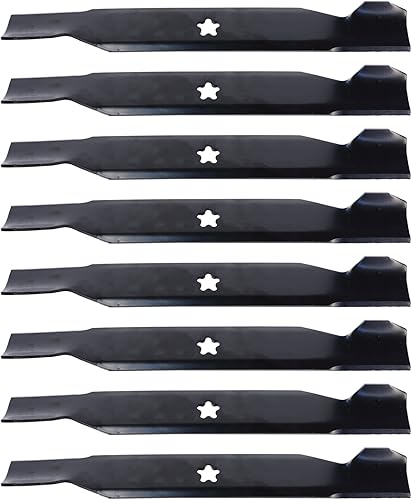 USA Mower Blades (8 cuchillas de elevación alta AYP498BP para AYP Craftsman 127843 134149 127843 138498 532127843 Longitud 21 pulgadas. Ancho 2 1/4