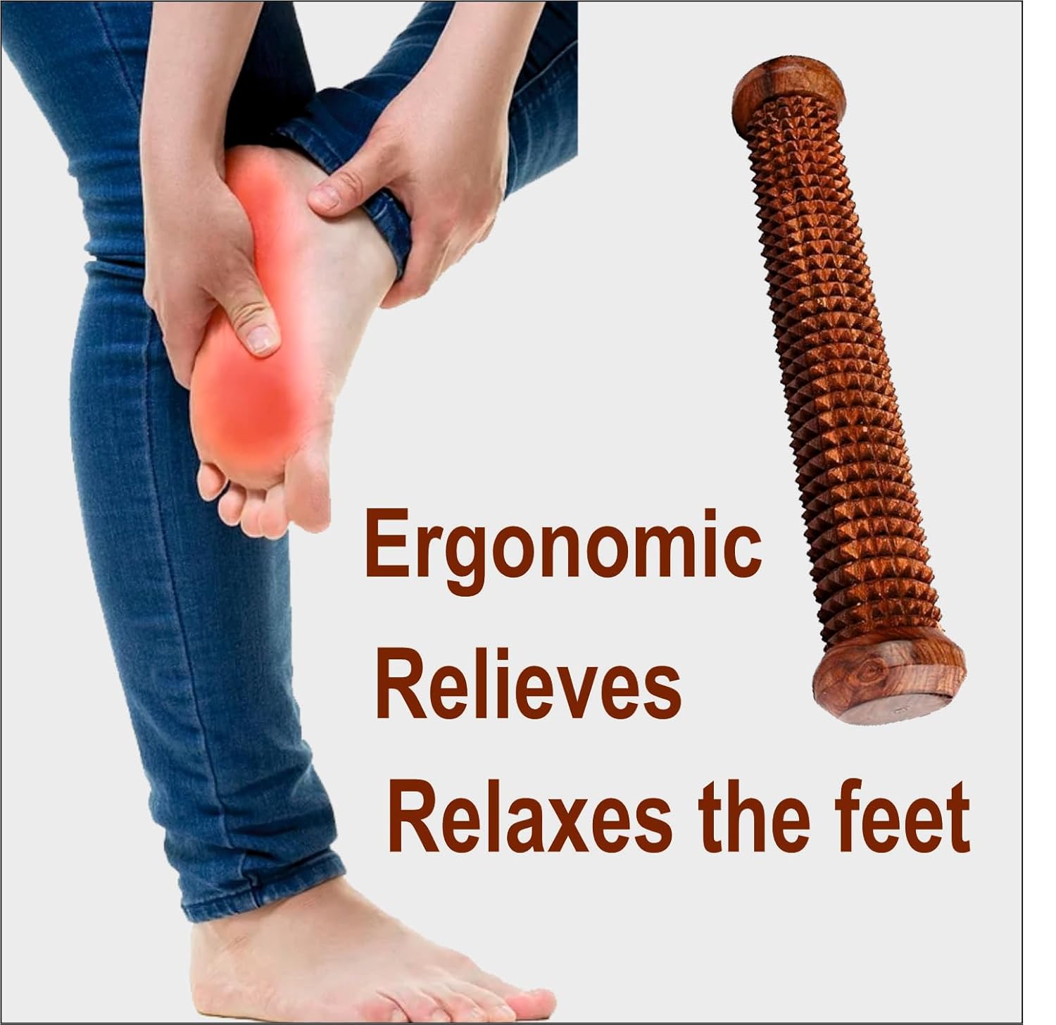 Flavoma Sheesham Wooden Handheld Foot/Ft Massage Roller Stress Acupressure | Massage roller for back, neck, shoulders and legs, massage large legs for pain relief Flavoma Sheesham Wooden Handheld Foot/Ft Massage Roller Stress Acupressure | Massage roller for back, neck, shoulders and legs, massage large legs for pain relief
