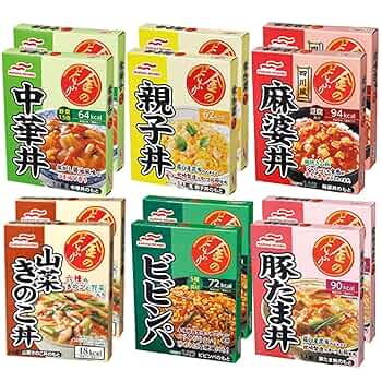 Amazon.co.jp: ニチロ 金のどんぶり 6種アソートセット (中華丼