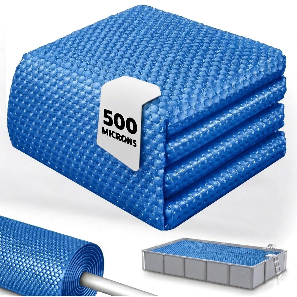 Bâche à Bulle Piscine 3 x 2 m | Bache a Bulle Piscine 500 microns - Épaisse - Conçue pour Durer Saison Après Saison | Bache Bulles Rectangulaire 12 Tailles Disponibles | Bleu | Ravigarden (3 x 2 m)