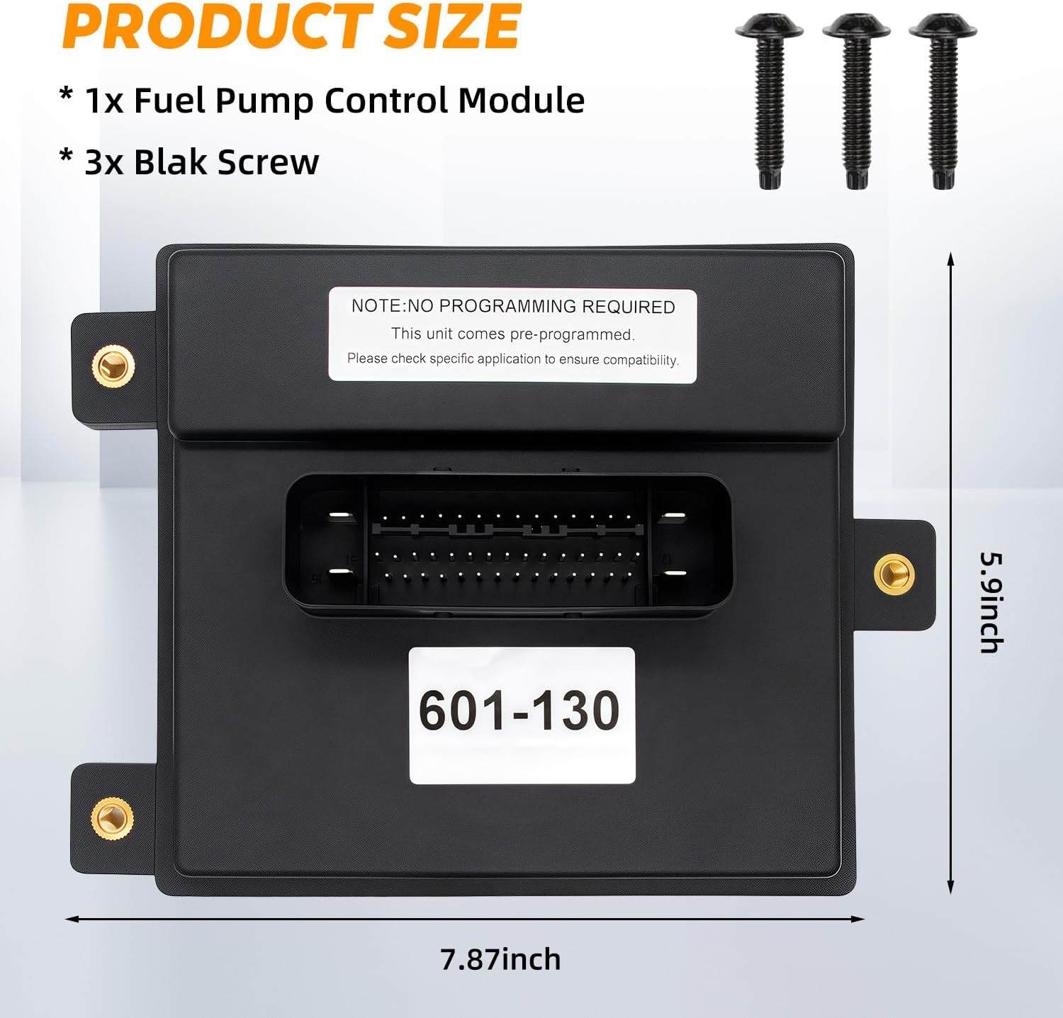 JulyDeep 601-130 6H1481 Upgraded Fuel Pump Driver Module, Pre-Programmed Fuel Pump Flow Control Module Compatible with 2013-2014 Chevy Tahoe Impala Suburban Express 1500, Cadillac CTS Repalce 20964305