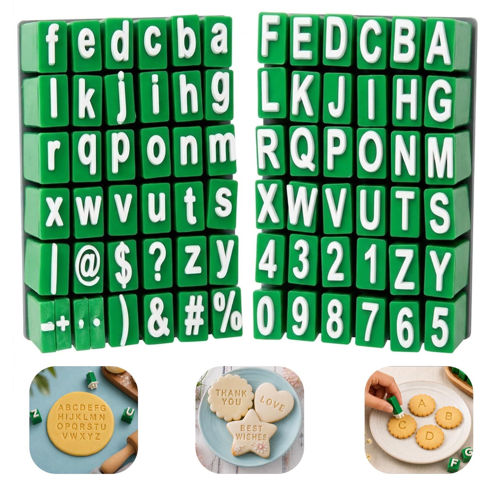 Clay Letter Stamps with Base and Lid, Letter Stamps for Clay (72PCS)
