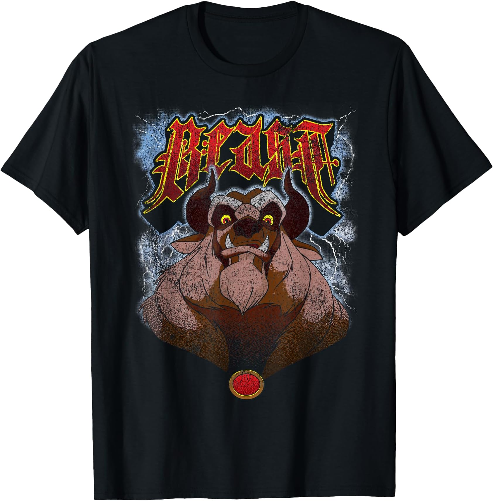 Beauty and The Beast Angry Beast Portrait T-Shirt Small