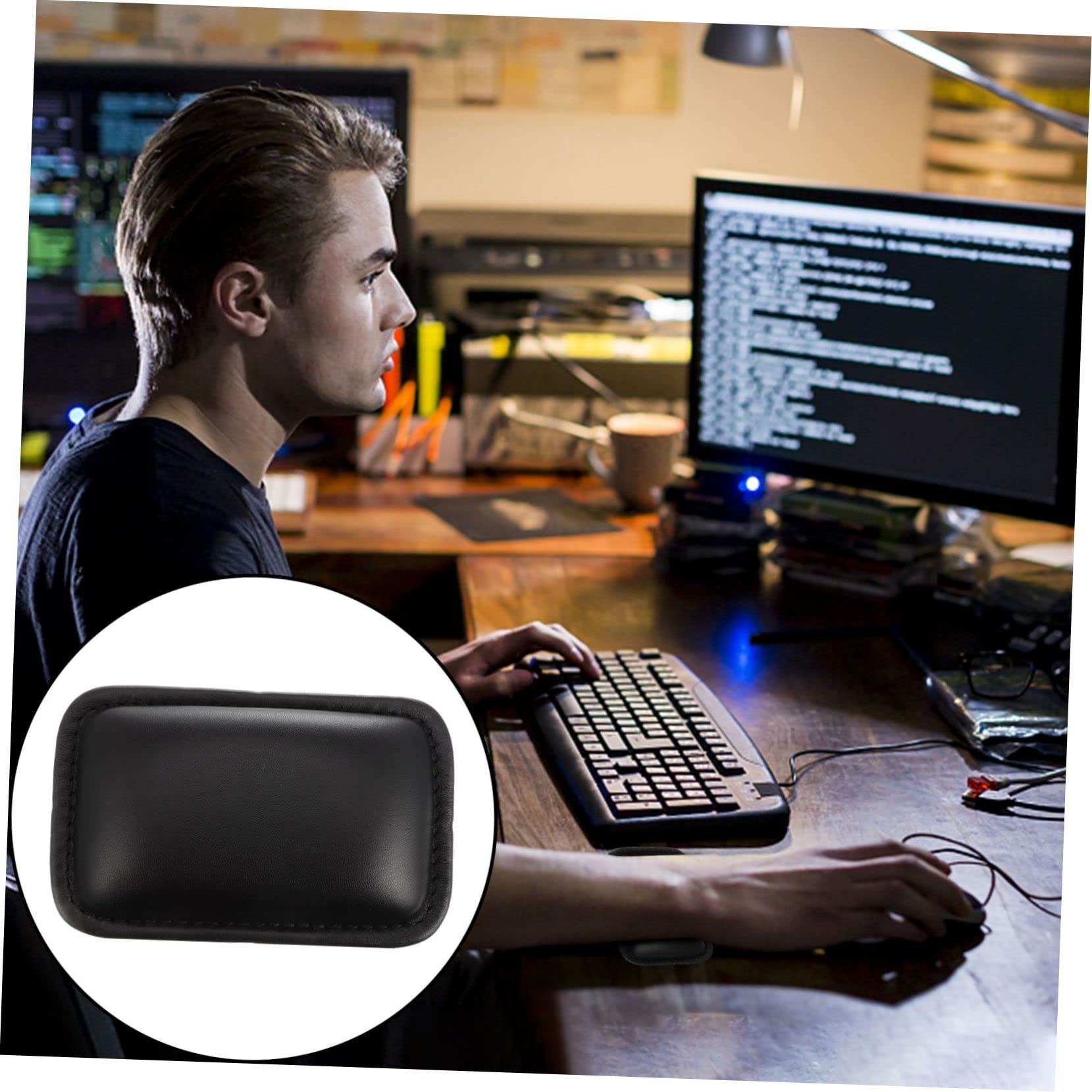 Gadpiparty 3 Set Tappetino Ergonomico Poggiapolsi Per Tastiera E Mouse Pelle Per E Gomito Antiscivolo E Portatile Per Ufficio 2 Pezzi * 3