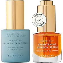 RANAVAT Head-to-Glow Ritual Set - Brightening Saffron Face Serum & Leave-In Hair Treatment for Radiant Skin, Frizz Control & Heat Protection