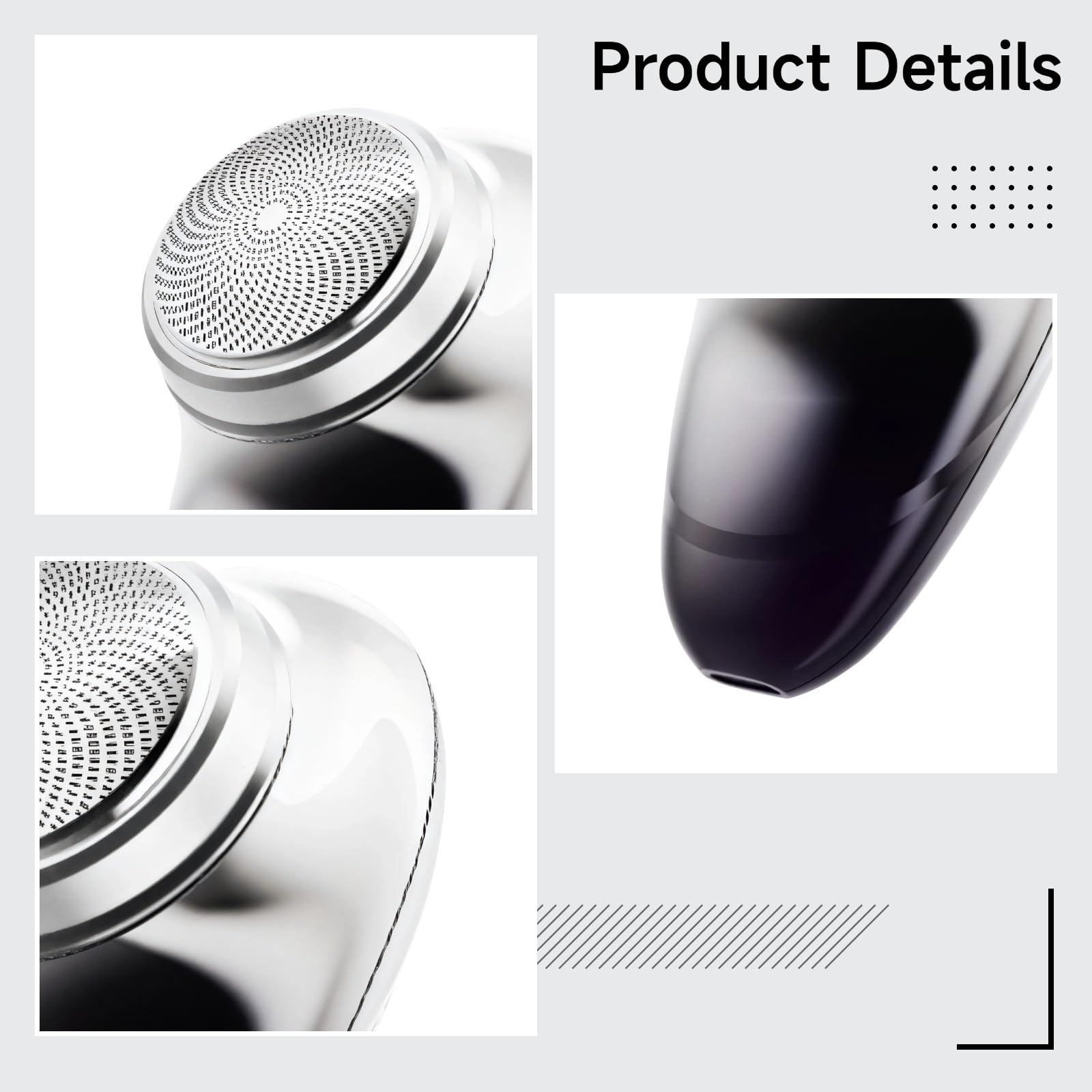 Mini rasoio elettrico da uomo, 5200 giri/min, rasoio da viaggio portatile con guscio in metallo liscio, ricarica di tipo C, durata della batteria 30 giorni, include cavo USB, spazzola per la pulizia e