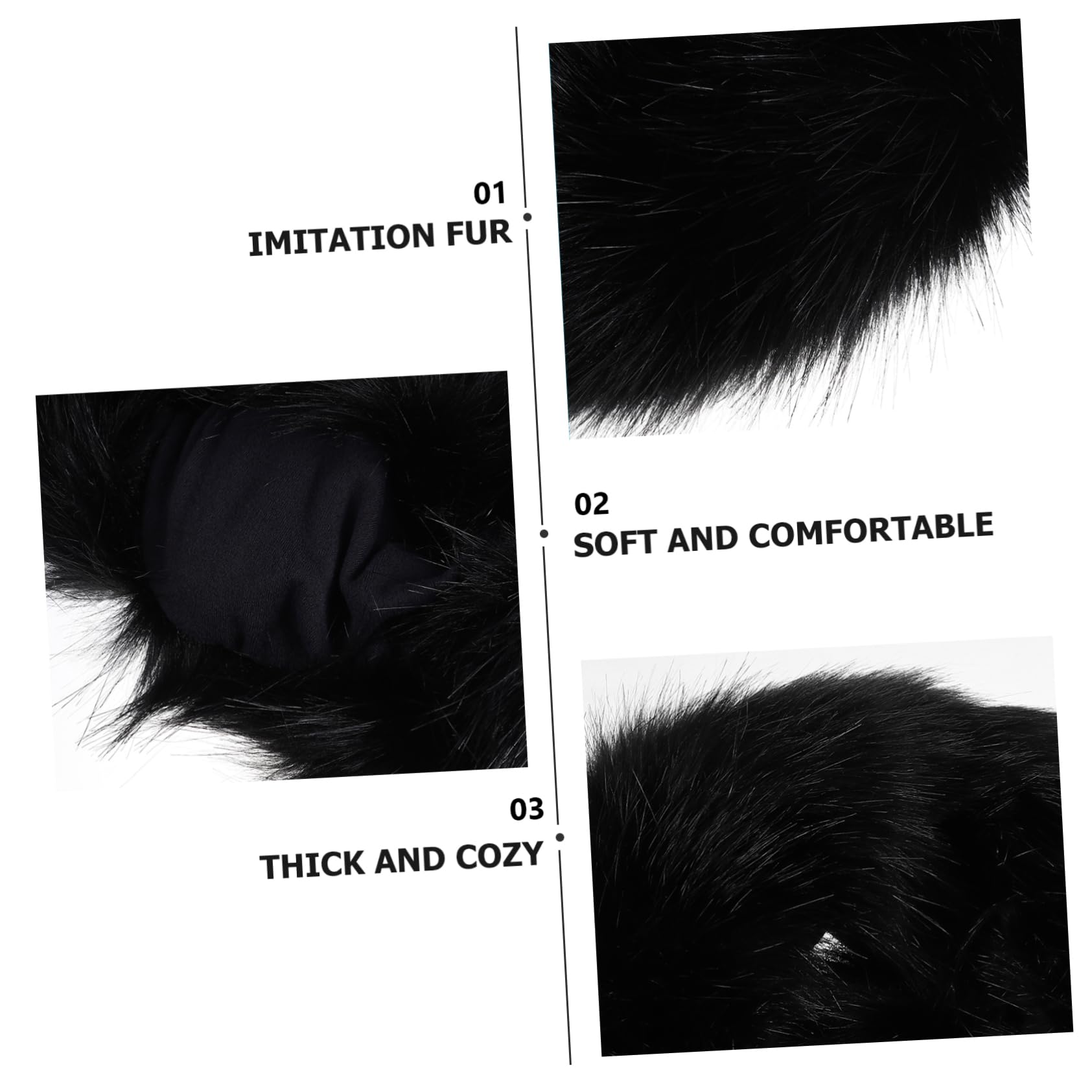 3pièces Bandeau Fausse Chaude Accessoire De Tête Élégant Et Confortable Pour Hiver Pour Ski Extérieur Activités De Plein Air