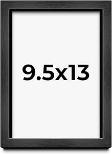 Amazon.com - 9.5x13 Frame Charcoal Black Wood Texture Picture Frame ...