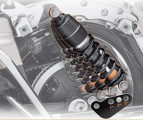 Motobiker Kit de bajada trasera ajustable de 1-3 pulgadas compatible con Touring Street Glide Rear 2002-2016 (se adapta a modelos Touring 2002-2016)