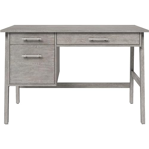 Whalen® Marilla 48"W Wood Pedestal Computer Desk, Driftwood Gray