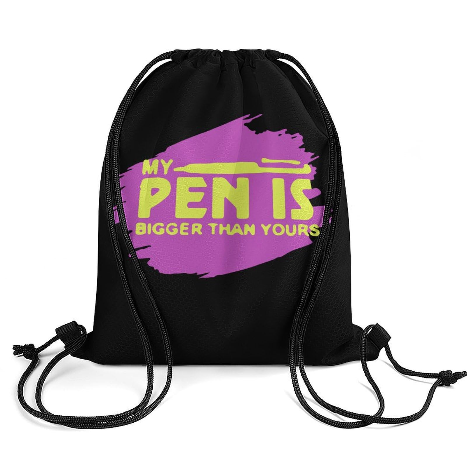 Pen Is Bigger Than Yours Drawstring Backpack Durable Sport Gym Bags Daypack for Men Women 35 * 42cm