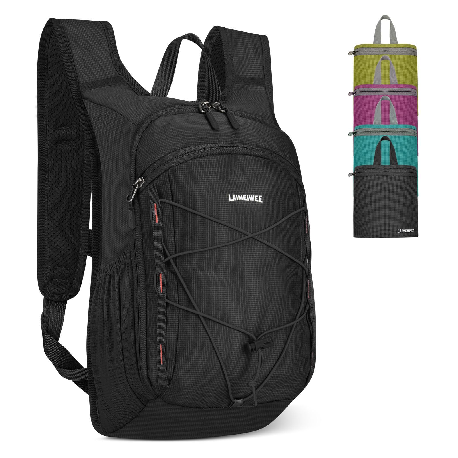 Mochila pequeña de senderismo plegable de 13 L, mochila ligera y plegable para viajes de un día, mochila de viaje para hombres y mujeres