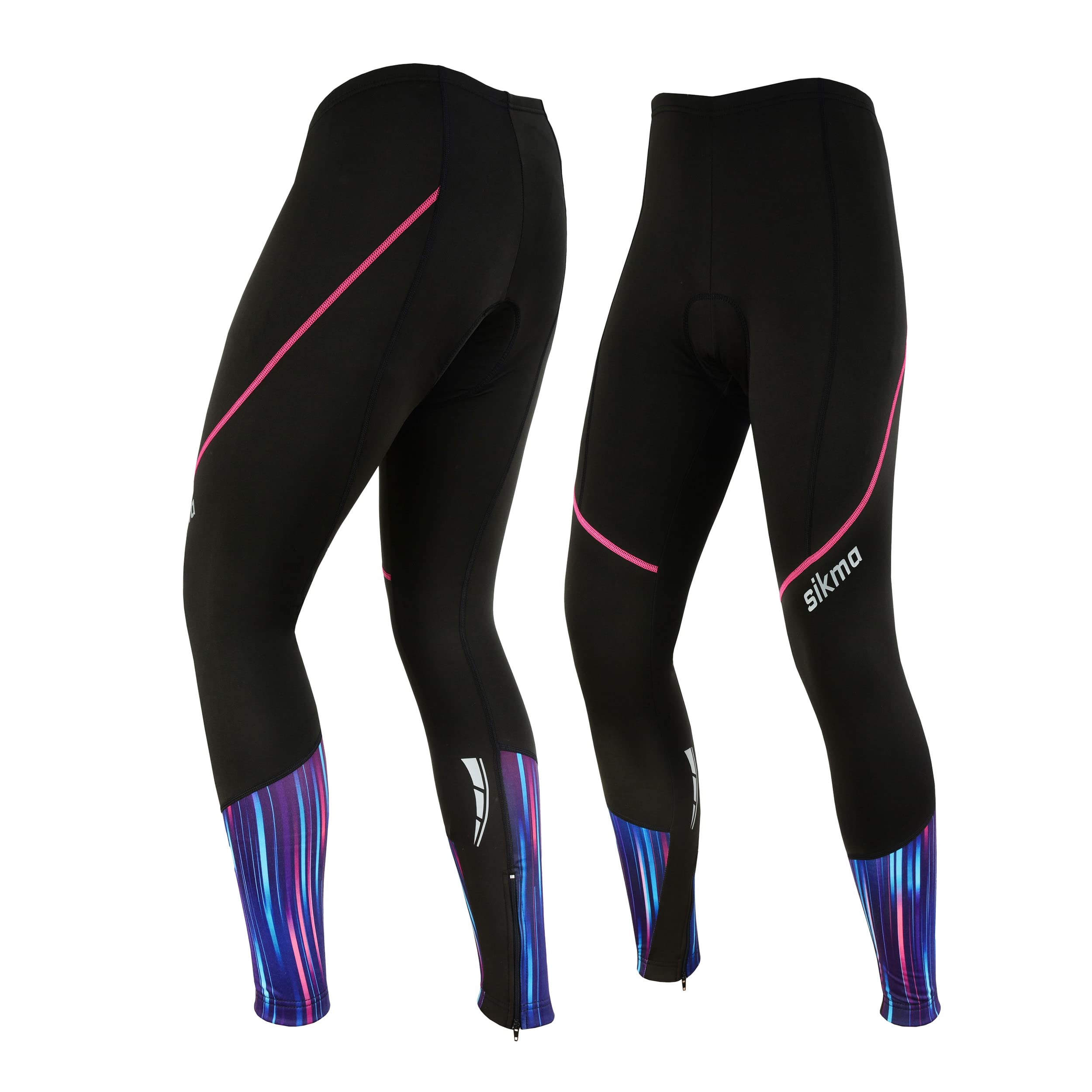 Sikma Legging de cyclisme rembourré thermique pour femme