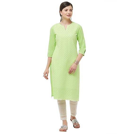 light green kurtis