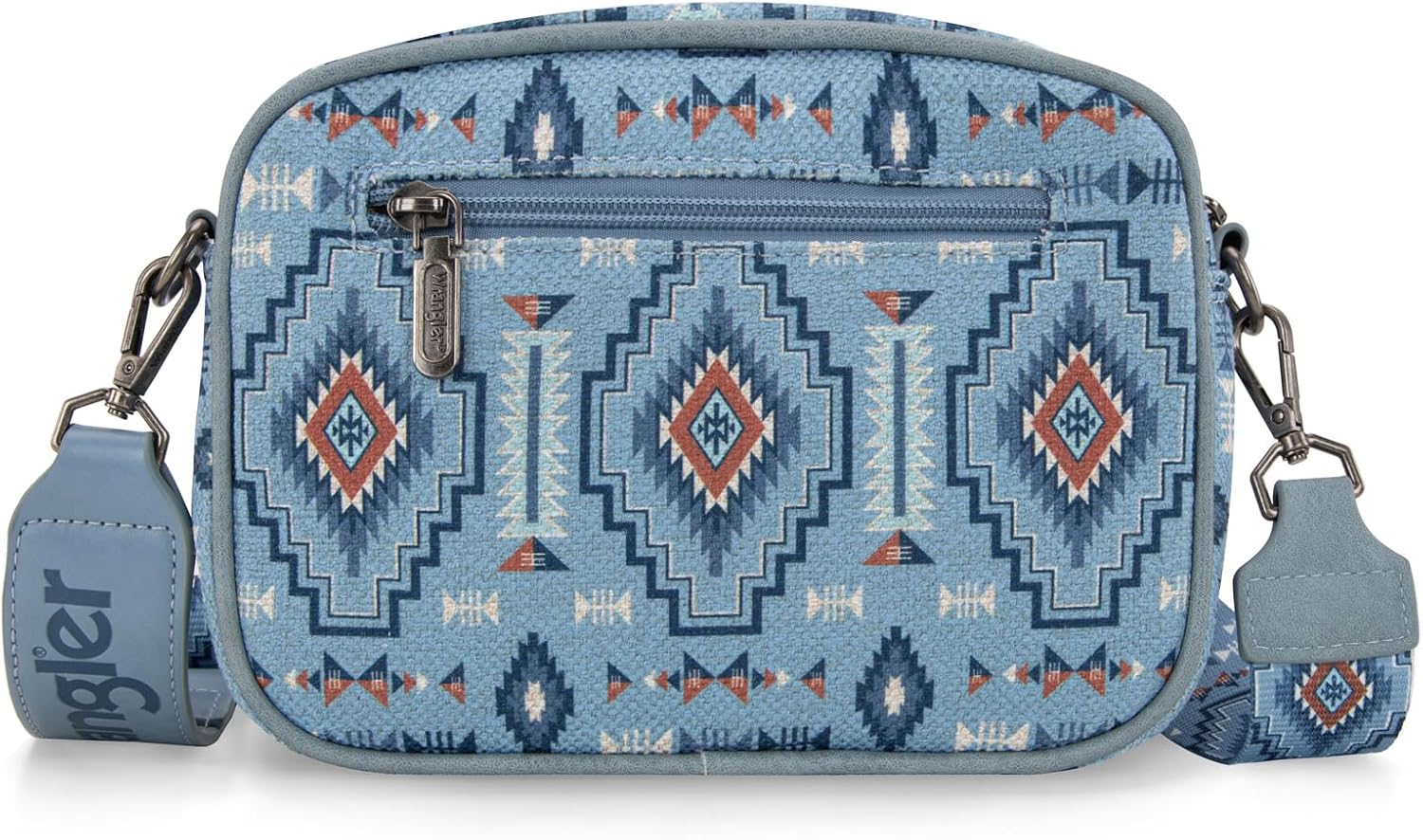 Wrangler Aztec Crossbody Bags for Women Crossbody Purse Shoulder Handbag Crossover Bag with Two Replaceable Strap - Image 6