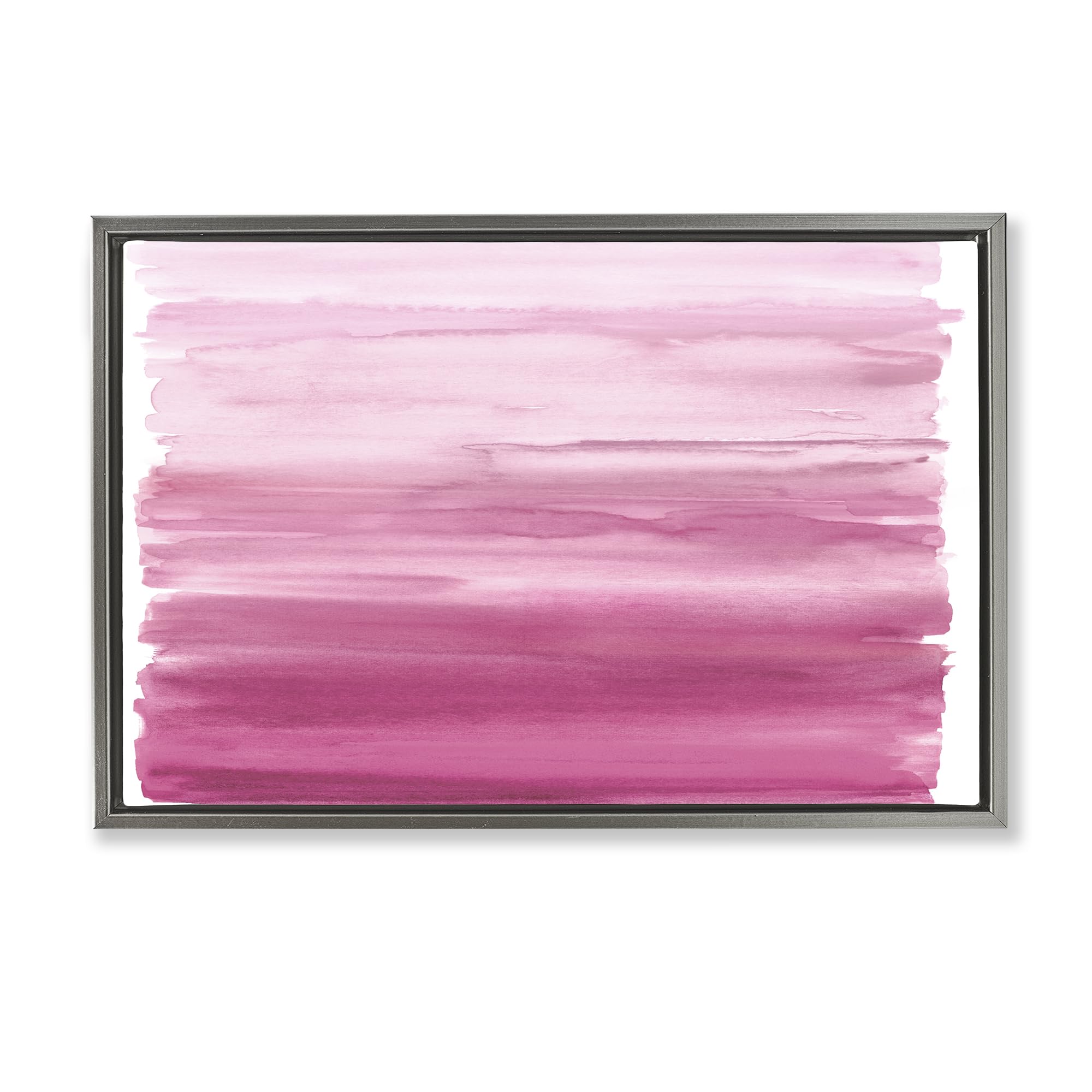 Stupell Industries Luster Gray (Matte) 'Ombre Pink Blush'| Floating Frame Canvas Art