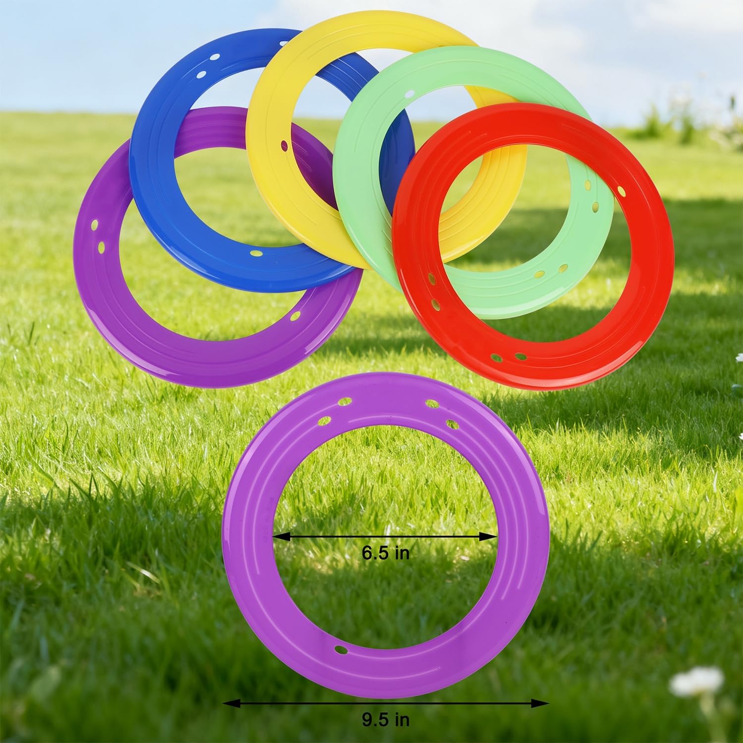 5 Pack Flying Disc for Adults, Flying Ring, Beach Backyard Sports Play Colorful Discs, Outdoor Tossing Game Gift