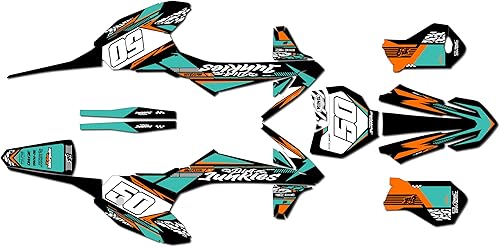 Miniatura 10 de Kit de gráficos para KTM Electric Mini SX E5 y Mini SX E3 (2020-2023) Rugged Series Magenta de 21 mil, kit de calcomanías gráficas de carreras