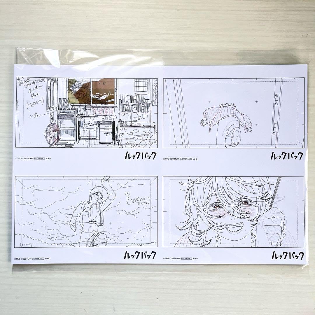 ルックバック原画集3点+色紙セット　　　押山清高 アニメ「ルックバック」3冊組の原画集 押山清高、井上俊之らの