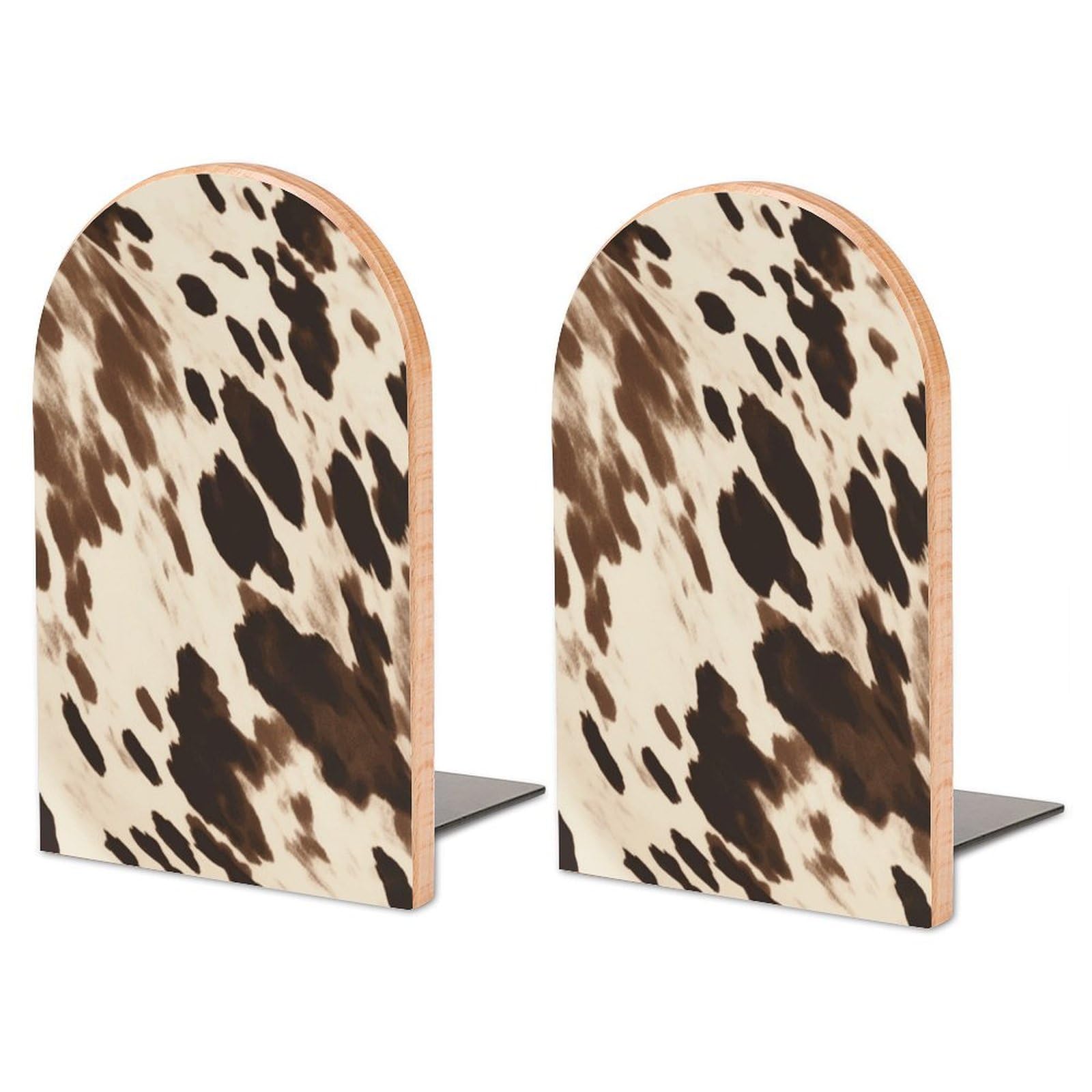 Serre-livres vache grand format en bois pour bloquer efficacement vos livres