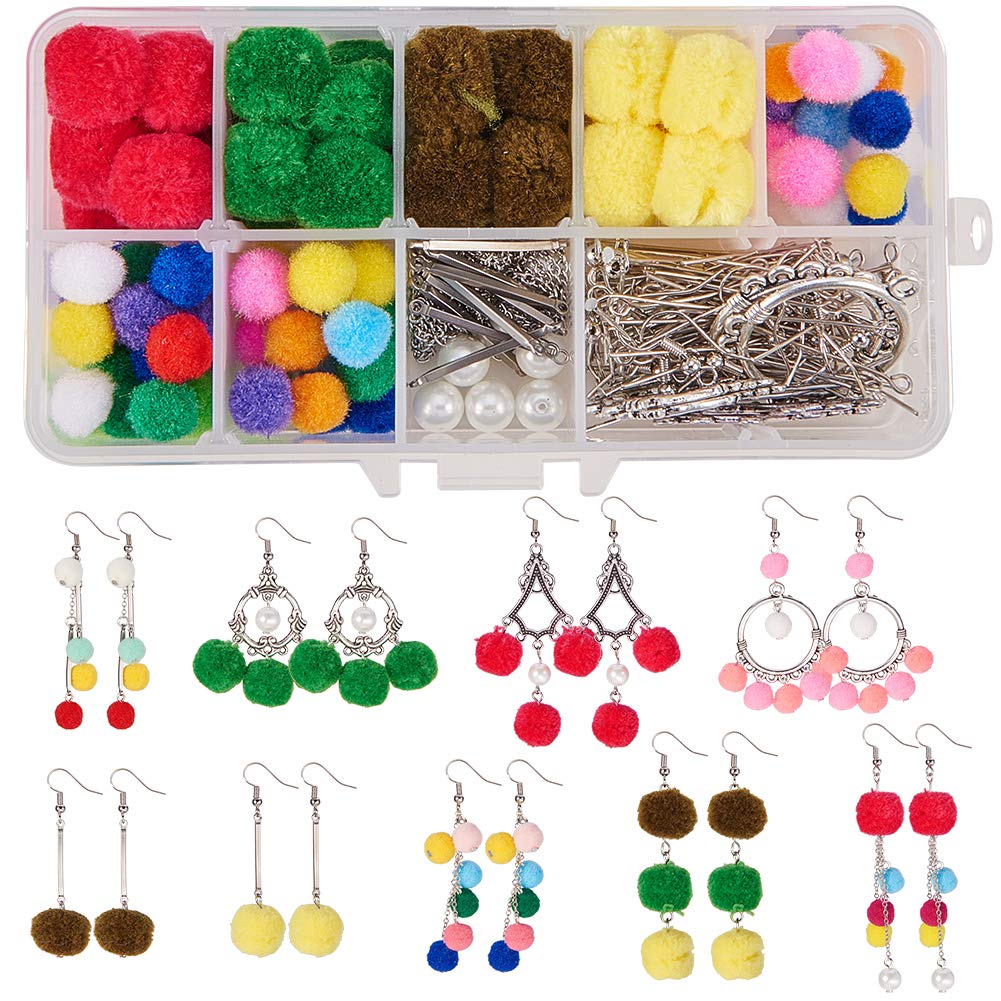SUNNYCLUE Kit Fai Da Te Per 10 Paia Di Orecchini In Porcellana | Con Perline, Ganci In Ottone E Istruzioni | Ideale Per Creare Gioielli Boho