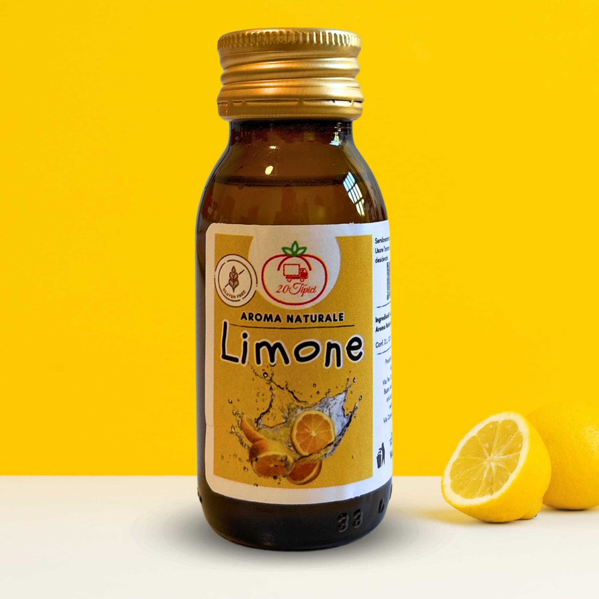 20Tipici® Aroma Naturale 60ml - Aroma Naturale Al Limone - Ideale Per Torta , Biscotti, Creme, Pastiera Napoletana Pasqua 2025 (Limone)