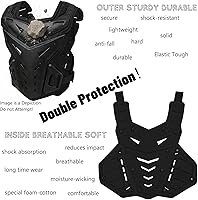 Vista 5 de Chaleco protector de cuerpo para motocicleta, bicicleta de calle, carreras todoterreno, ciclismo, esquí, motocross, protector de pecho para adultos