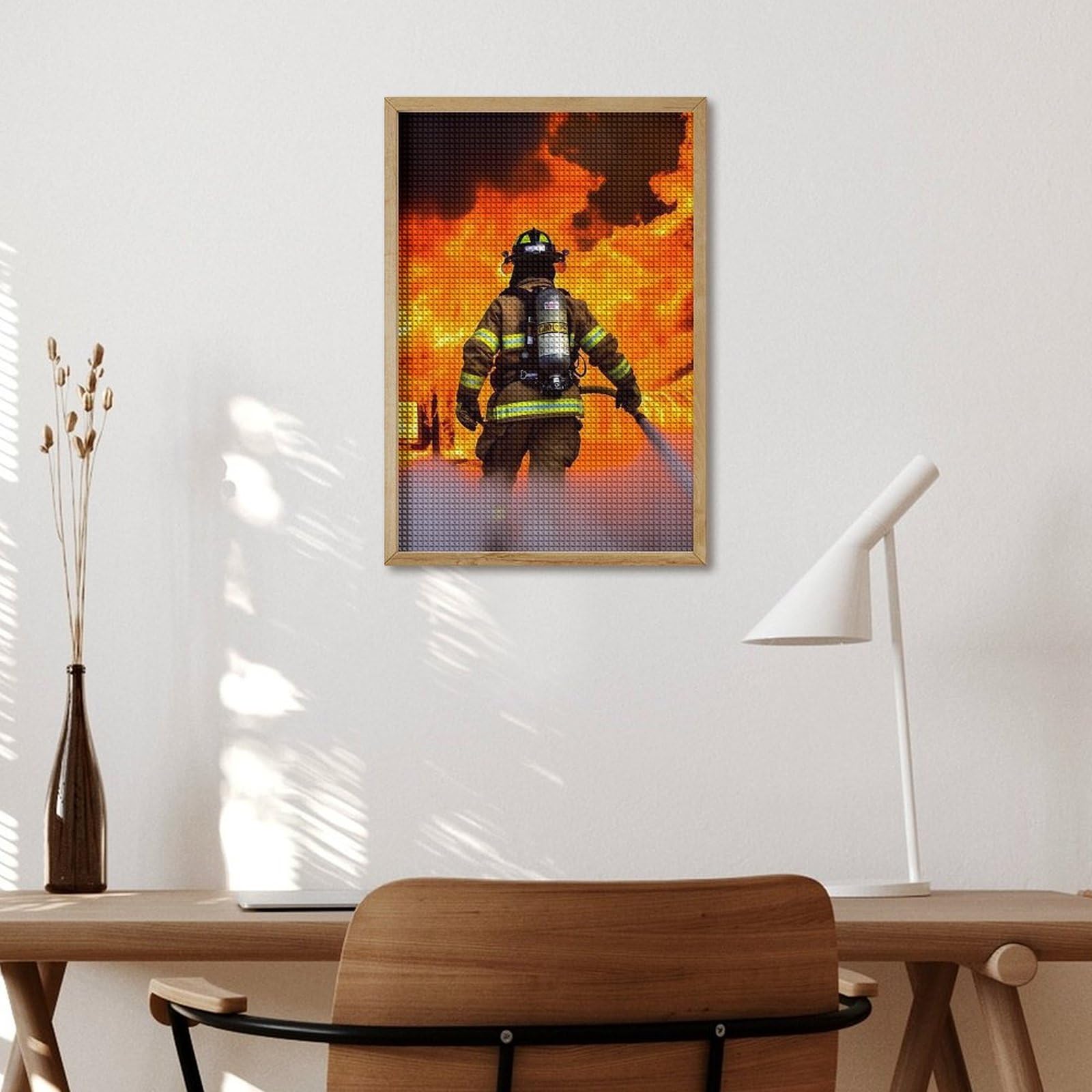 Amazon.com: Firefighter Fireman Flame Diamond Art Kits for Adults