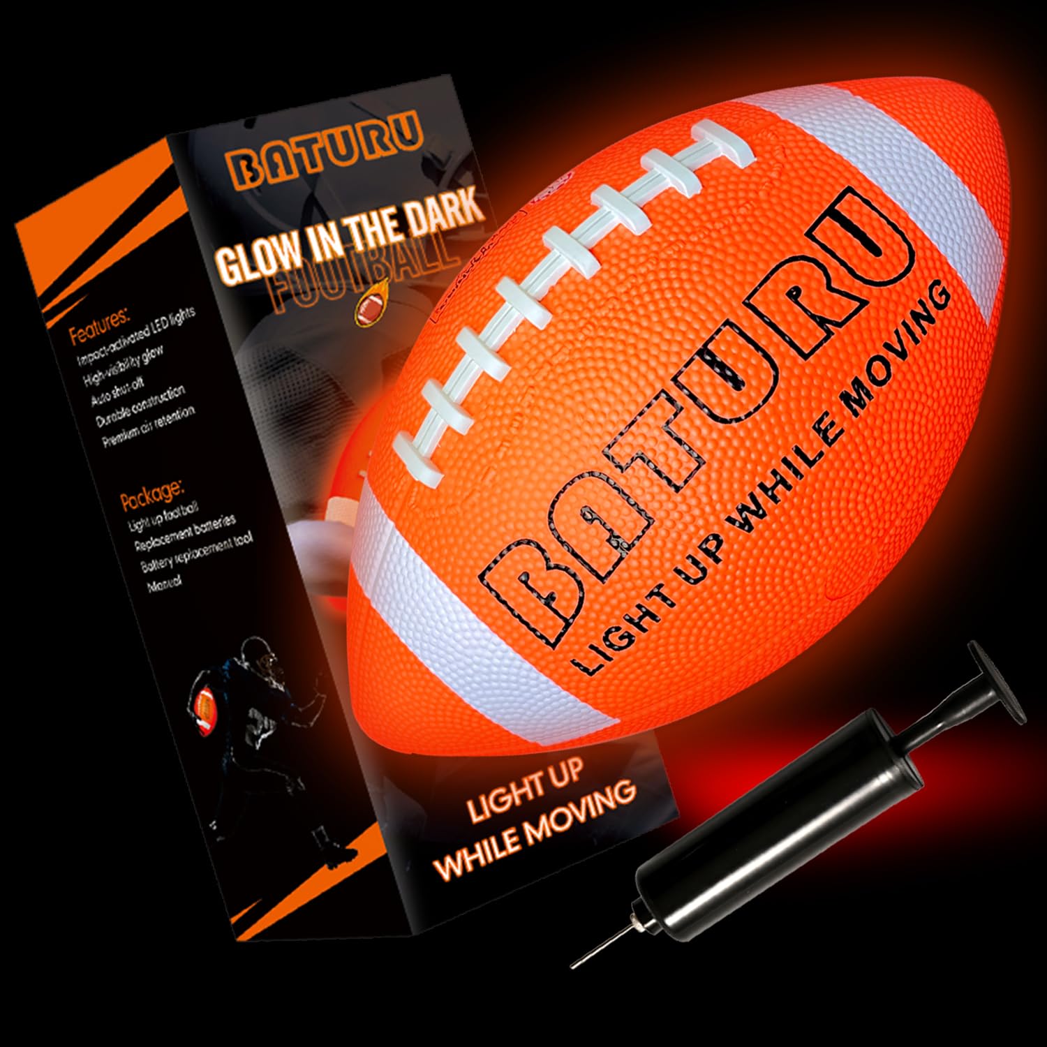 Glow in The Dark Football, Light Up Football, Junior NO 6 - Birthday Easter Stuffers Gift…